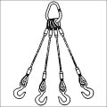 4-leg wire rope slings
