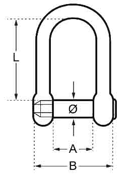 D Shackle With Hexagon Socket Pin Diagram