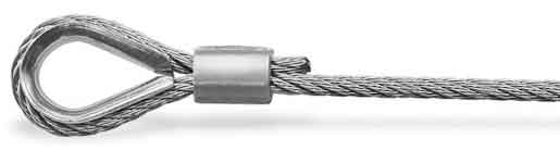 Wire rope thimble with ferrules & clips