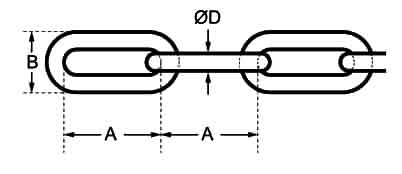 Stainless Steel Long Link Chains diagram