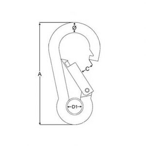 Snap Hook With Eye Diagram