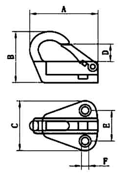 Folding Coat Hook Diagram