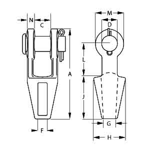 Open Spelter Socket Diagram