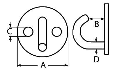 Round Deck Plate with Hook Diagram