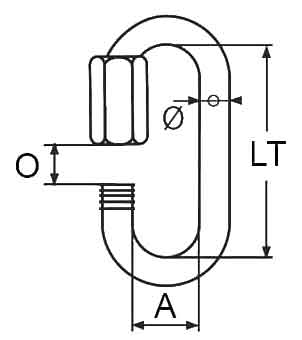 Stainless Steel Quick Link Diagram