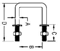 Stainless Steel Square U Bolt Diagram