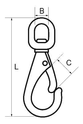 Swivel Eye Boat Snap Diagram