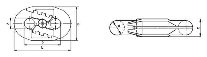 flat type connectors drawing